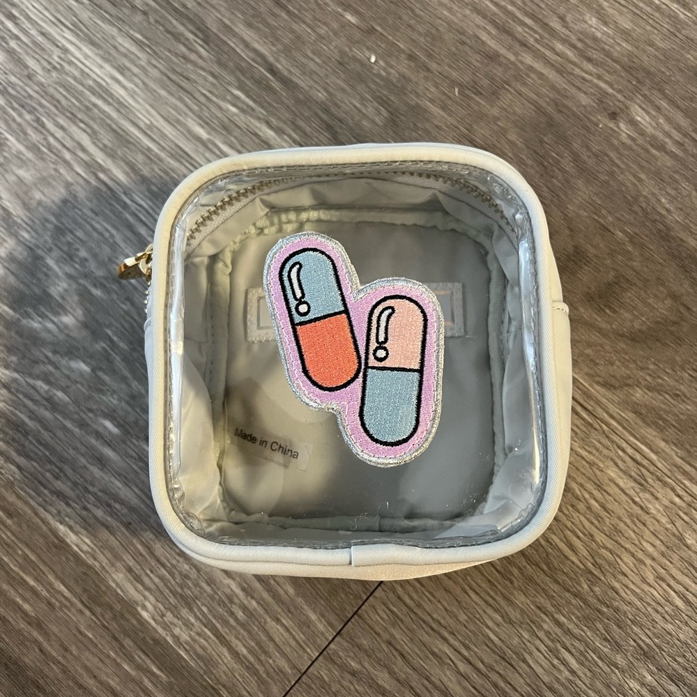 Nwot Stoney Clover Lane mini storm clear front with patch sewn